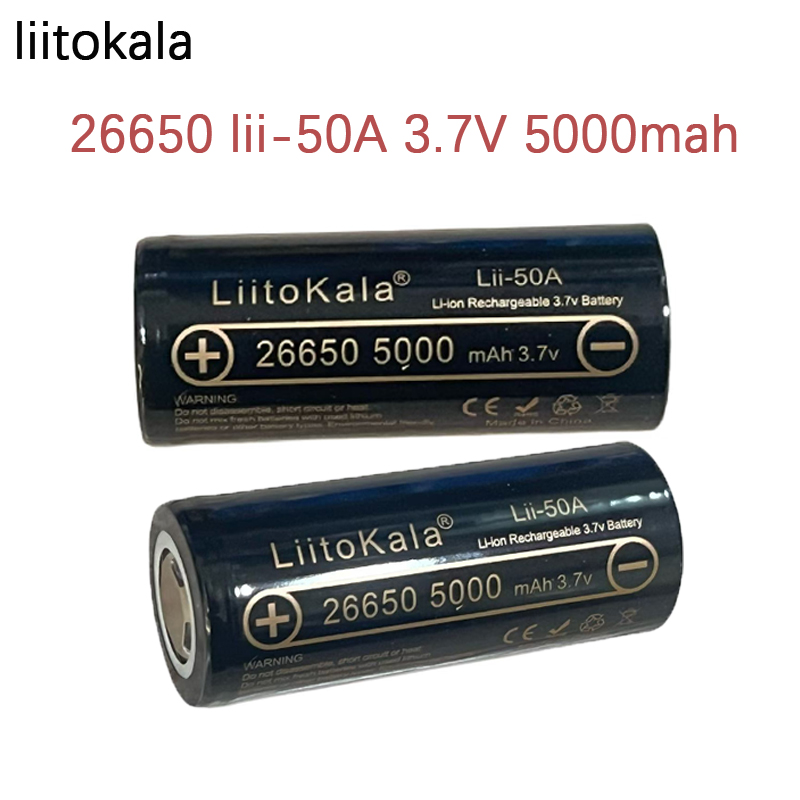 Vape Battery 18650 - 1-10PCS LiitoKala Lii-50A 26650 5000mah แบตเตอรี่ลิเธียม