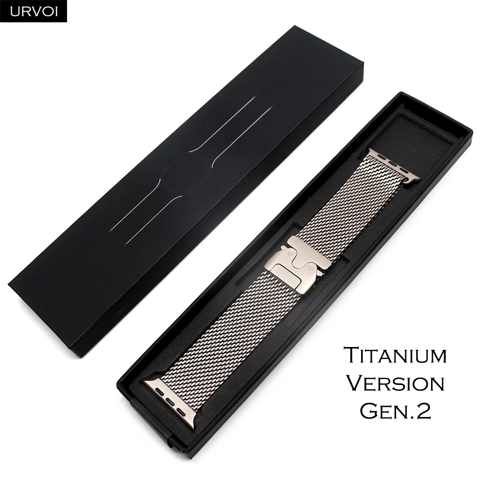 Mesh Coil Strip - สายนาฬิกา URVOI ไทเทเนียม Milanese Loop สำหรับ