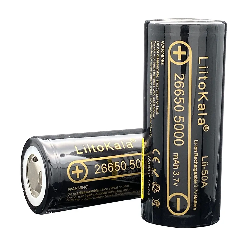 1-10PCS LiitoKala Lii-50A 2665 - Vape Battery 18650 บทวิจารณ์และราคา