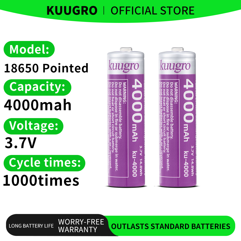 Kuugro 18650 4000mAh ชี้หัวแบต - Vape Battery 18650 บทวิจารณ์และราคา